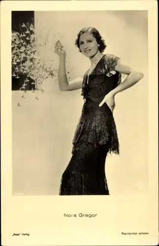 Ak Schauspielerin Nora Gregor, Portrait