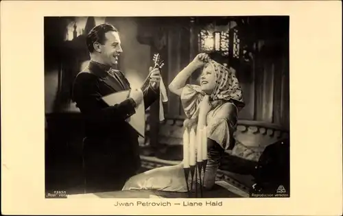 Ak Schauspieler Iwan Petrovich und Liane Haid, Filmszene, Ross Verlag