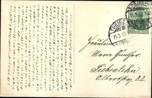 Ak Frau in weißem Kleid, Blume, Weißes Kleid