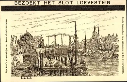 Künstler Ak Puttershoek Südholland, Bezoekt het Slot Loevestein