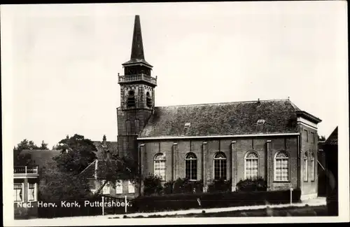 Ak Puttershoek Südholland, Hervormde Kerk