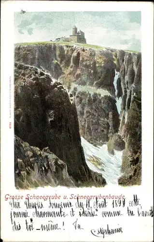 Ak Szklarska Poręba Schreiberhau Schlesien, Schneegrubenbaude, Schronisko nad Śnieżnymi Kotłami