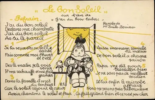 Lied Ak Le bon Soleil, Commission Americaine de Preservation contre la Tuberculose