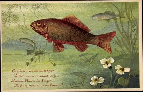 Künstler Ak Guillot, E., Fische unter Wasser