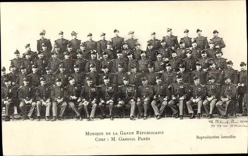 Ak Musique de la Garde Republicaine, Chef Gabriel Pares, Militärorchester