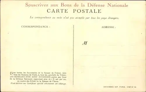 Künstler Ak Pour la France versez votre or, l'Or Combat pour la Victoire