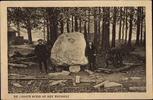 Ak De Lutte Overijssel, De Groote Stein op het Kruiselt