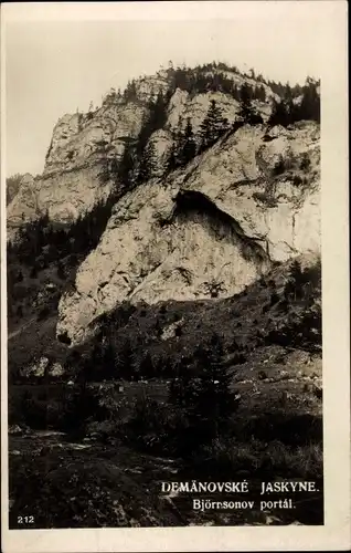 Ak Piekielna Dolina Höllental Schlesien, Demänováer Freiheitshöhle