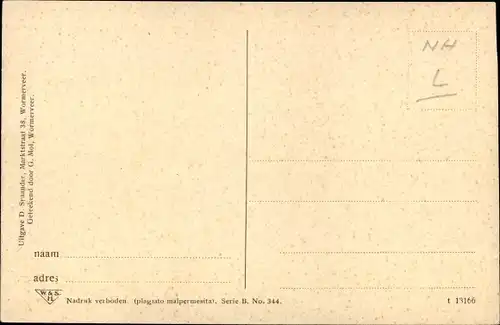 Ak Wormer Nordholland, De Veerschuit Oliemolen