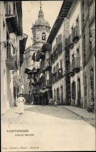 Ak Hondarribia Fuenterrabia Baskenland, Calle Mayor