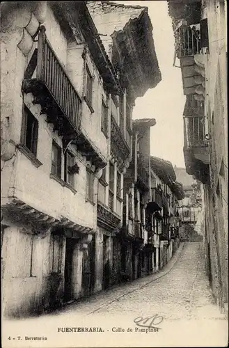 Ak Fuenterrabia Baskenland, Calle de Pampinot