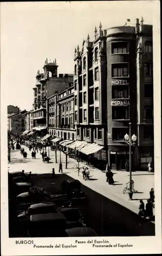 Ak Burgos Kastilien und León, Paseo del Espolon
