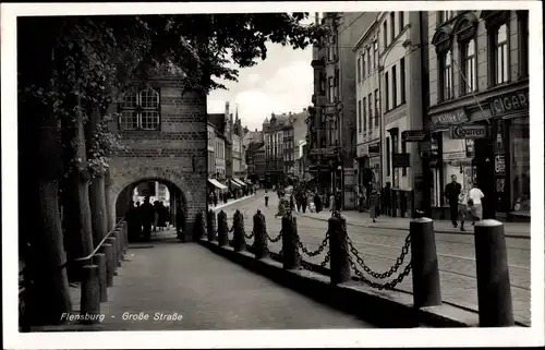Ak Flensburg in Schleswig Holstein, Große Straße