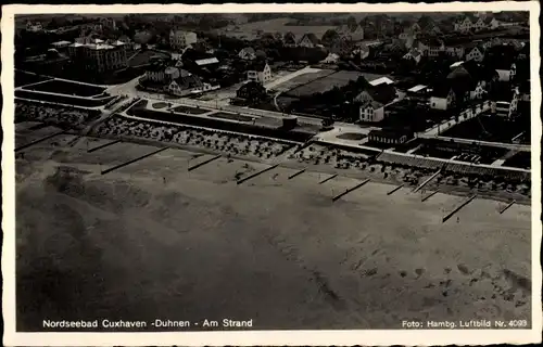 Ak Nordseebad Duhnen Cuxhaven, Am Strand, Fliegeraufnahme