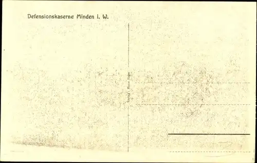 Ak Minden in Westfalen, Defensionskaserne