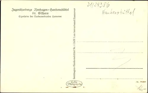 Ak Isenhagen Hankensbüttel in Niedersachsen, Jugendherberge