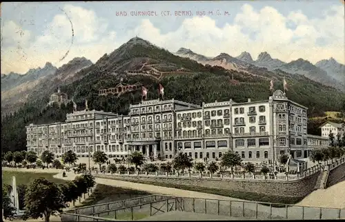 Ak Gurnigelbad Riggisberg Kanton Bern, Blick auf ein Hotel