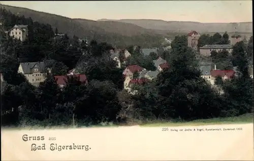 Ak Elgersburg in Thüringen, Teilansicht
