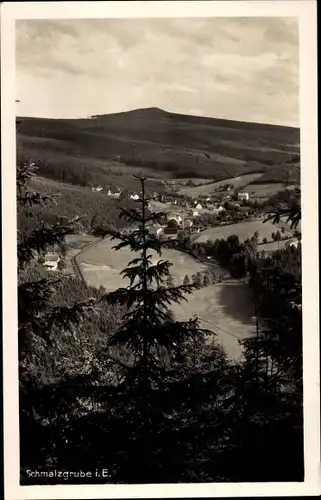 Ak Schmalzgrube Jöhstadt im Erzgebirge Sachsen, Blick aus der Ferne