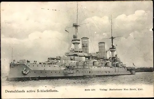 Ak Deutsches Kriegsschiff, SMS Kaiser Wilhelm der Große, Linienschiff