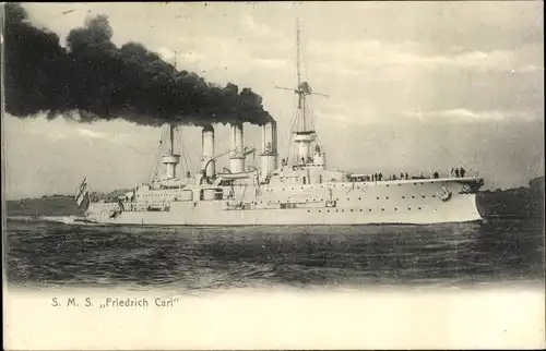 Ak Deutsches Kriegsschiff, SMS Friedrich Carl, Großer Kreuzer