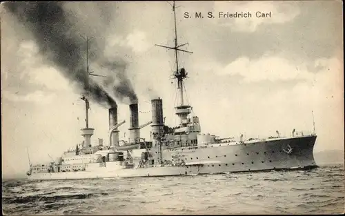 Ak Deutsches Kriegsschiff, SMS Friedrich Carl, Großer Kreuzer