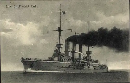 Ak Deutsches Kriegsschiff, SMS Friedrich Carl, Großer Kreuzer