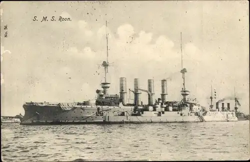 Ak Deutsches Kriegsschiff, SMS Roon, Panzerkreuzer