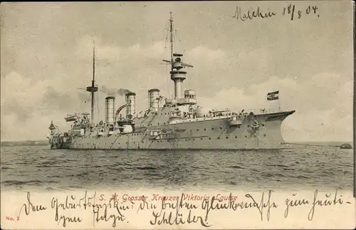 Ak Deutsches Kriegsschiff, SMS Viktoria Luise, Großer Kreuzer