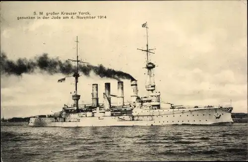 Ak Deutsches Kriegsschiff, SMS Yorck, Großer Kreuzer