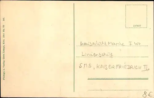 Ak Deutsches Kriegsschiff, SMS Kaiser Friedrich III, Linienschiff