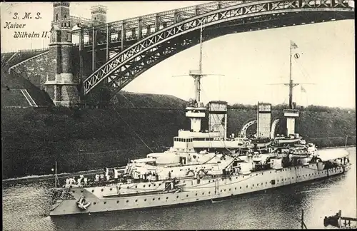 Ak Deutsches Kriegsschiff, SMS Kaiser Wilhelm II,  Linienschiff