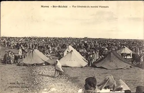 Ak Ber-Rechid Marokko, Vue Generale du marche Marocain