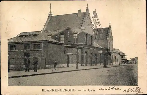 Ak Blankenberghe Blankenberge Westflandern, La Gare