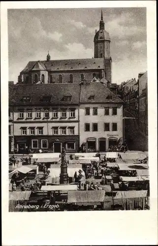 Ak Annaberg Buchholz im Erzgebirge, Marktplatz