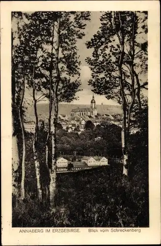 Ak Annaberg Buchholz im Erzgebirge, Blick vom Schreckenberg
