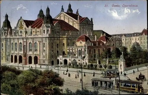 Ak Köln am Rhein, Opernhaus, Straßenbahn