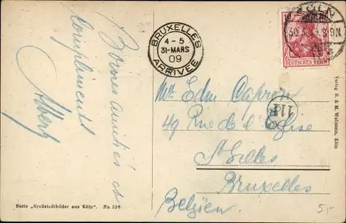 Ak Köln am Rhein, Opernhaus, Passanten