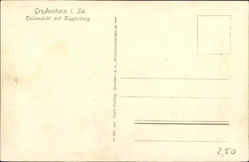 Ak Großenhain Sachsen, Teilansicht mit Kupferberg