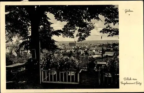 Ak Guben in der Niederlausitz, Blick von Engelmanns Berg