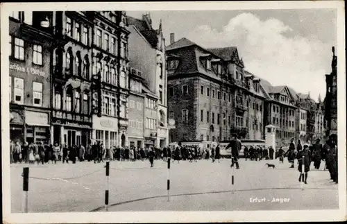 Ak Erfurt in Thüringen, Straßenpartie, Anger