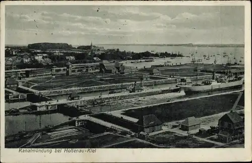Ak Holtenau Kiel in Schleswig Holstein, Kanalmündung