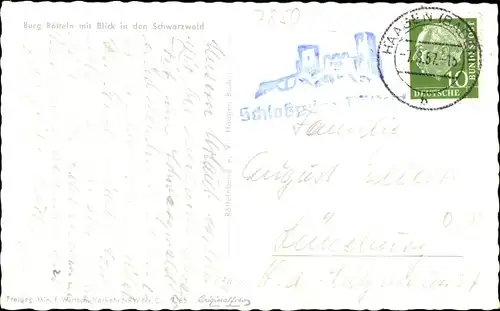 Ak Rötteln Haagen Lörrach in Baden, Burgruine Rötteln, Panorama