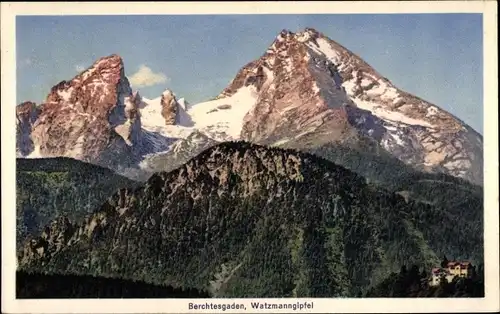 Ak Berchtesgaden in Oberbayern, Watzmanngipfel