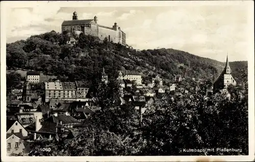 Ak Kulmbach in Oberfranken, Teilansicht mit Plaßenburg