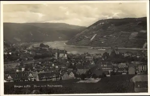 Ak Bingen am Rhein, Blick vom Rochusberg