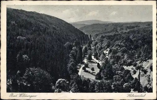 Ak Bad Wildungen in Nordhessen, Teilansicht der Stadt, Helenental