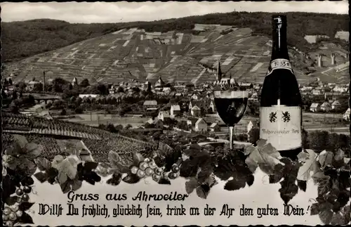 Ak Bad Neuenahr Ahrweiler in Rheinland Pfalz, Panorama, Wein