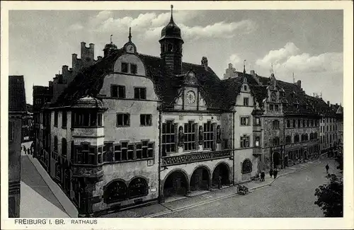 Ak Freiburg im Breisgau, Rathaus