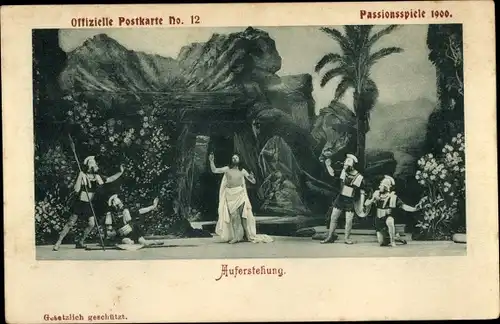 Ak Oberammergau in Oberbayern, Passionsspiele 1900, Auferstehung